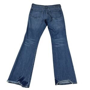 Marithe Francois Girbaud Bootcut Jeans Low Rise Distressed Frayed Womens 30 (34)
